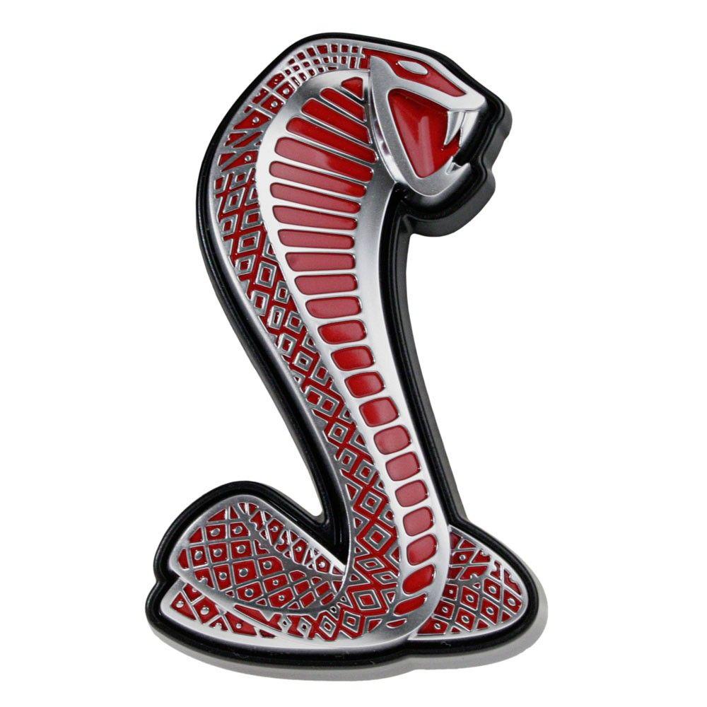 Red Snake Logo - Ford 7R3Z-8A224-AA Mustang Grille Emblem Shelby Cobra Red GT500 07-14