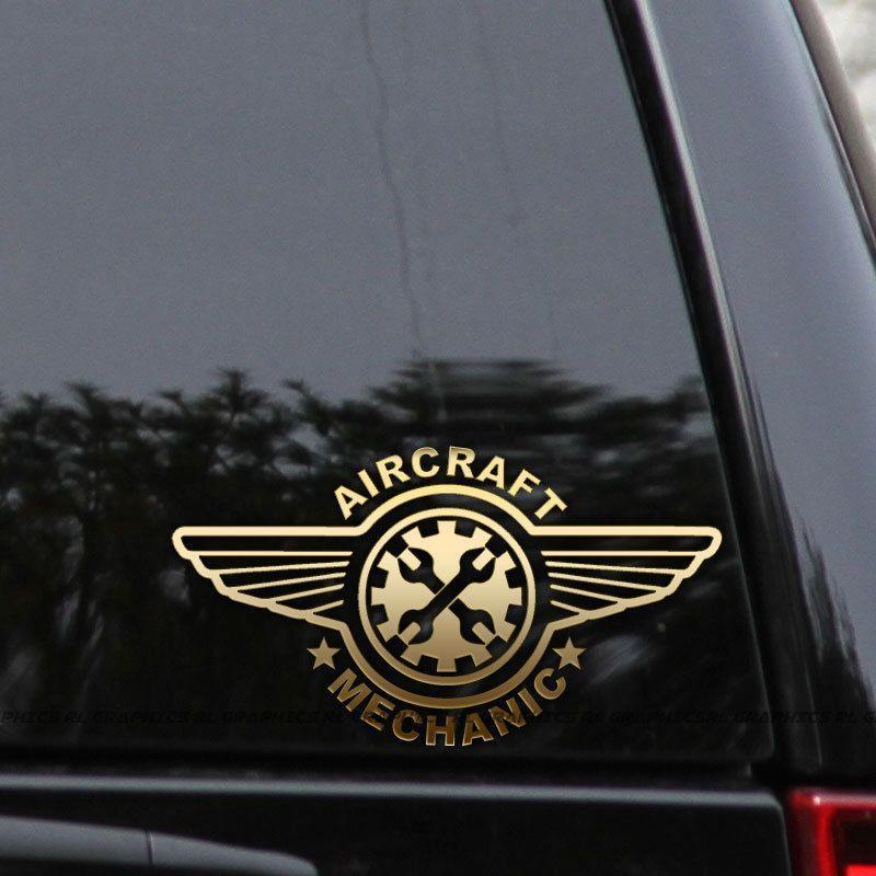 Aviation Mechanic Logo - Aircraft Mechanic Decal Sticker Airplane Airframe Powerplant A&P Car