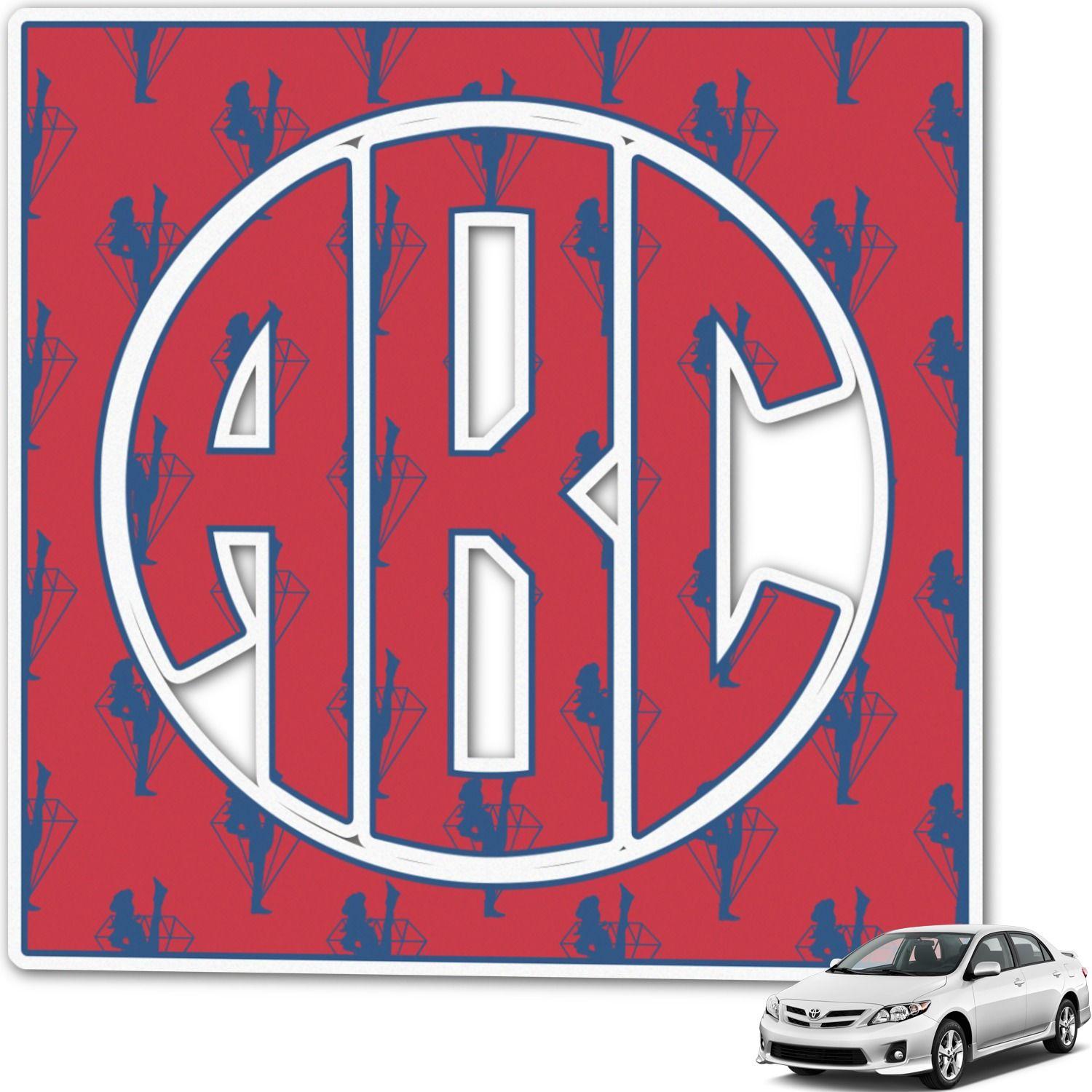 Car with Red Diamond Logo - Red Diamond Dancers Monogram Car Decal (Personalized)