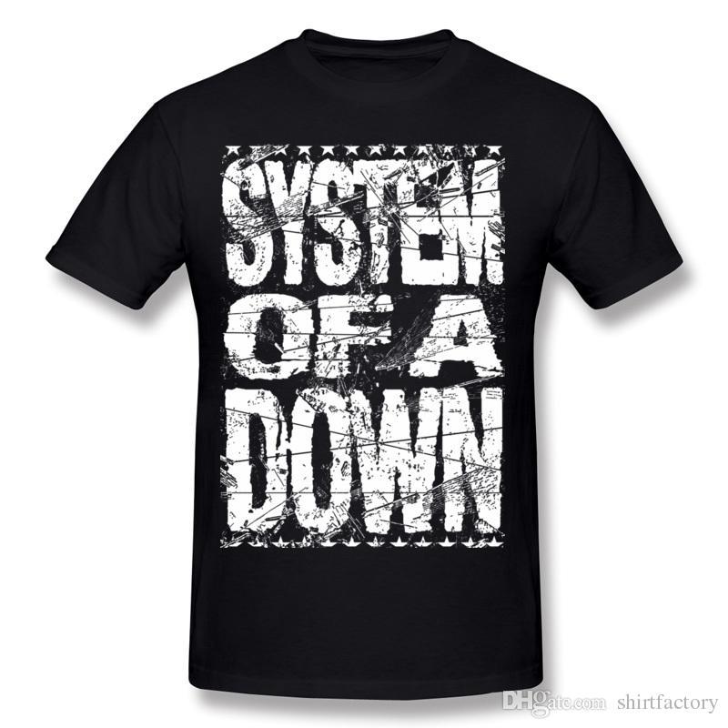 Pink System of a Down Logo - New Design Men 100% Cotton System Of A Down Logo Tee Shirt Men O ...