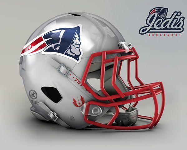Patriots Helmet Logo - Patriots' Helmet, Logo Redesigned As 'Jedis' For NFL 'Star Wars ...