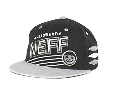 Neff Headwear Logo - Amazon.com: Neff Headwear Sporty Black/Silver Flat Brim Snapback Hat ...