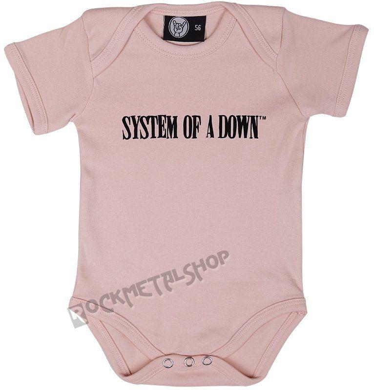 Pink System of a Down Logo - body dziecięce SYSTEM OF A DOWN - LOGO różowe - sklep RockMetalShop.pl