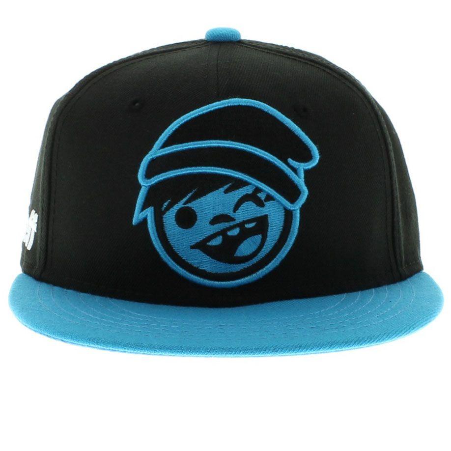Neff Headwear Logo - The Classic Kenni Cap - Black & Blue By Neff