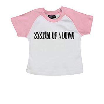 Pink System of a Down Logo - System of a Down - Baby Baseball Shirt Logo (in 68/74): Amazon.co.uk ...