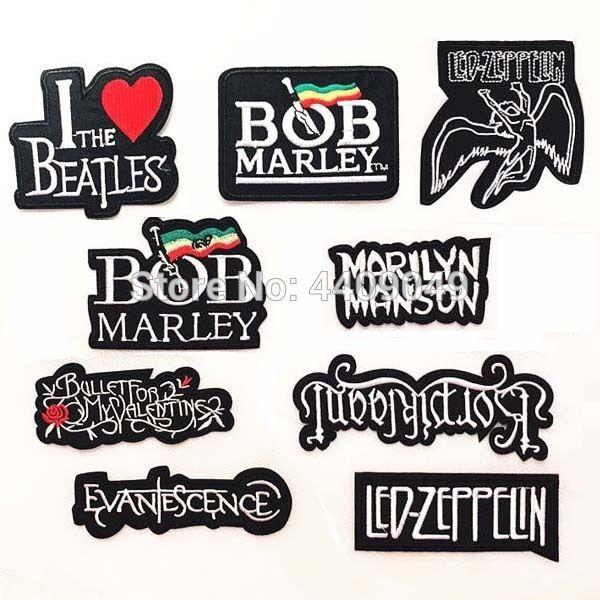 LED Zeppelin Band Logo - band logo BOB marley LED ZEPPELIN embroidered iron on patch, cool ...