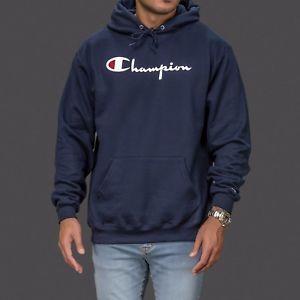 Champion Sportswear Logo - Navy Blue Authentic Champion sportswear logo hoodie hoody hooded ...