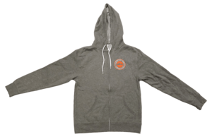 Light Gray Logo - Hooded Sweatshirt - Full Zip - Logo - Light Gray ...