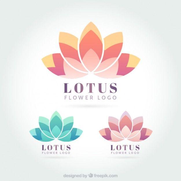 Lotus Flower Logo - Lotus flowers logos Vector | Free Download