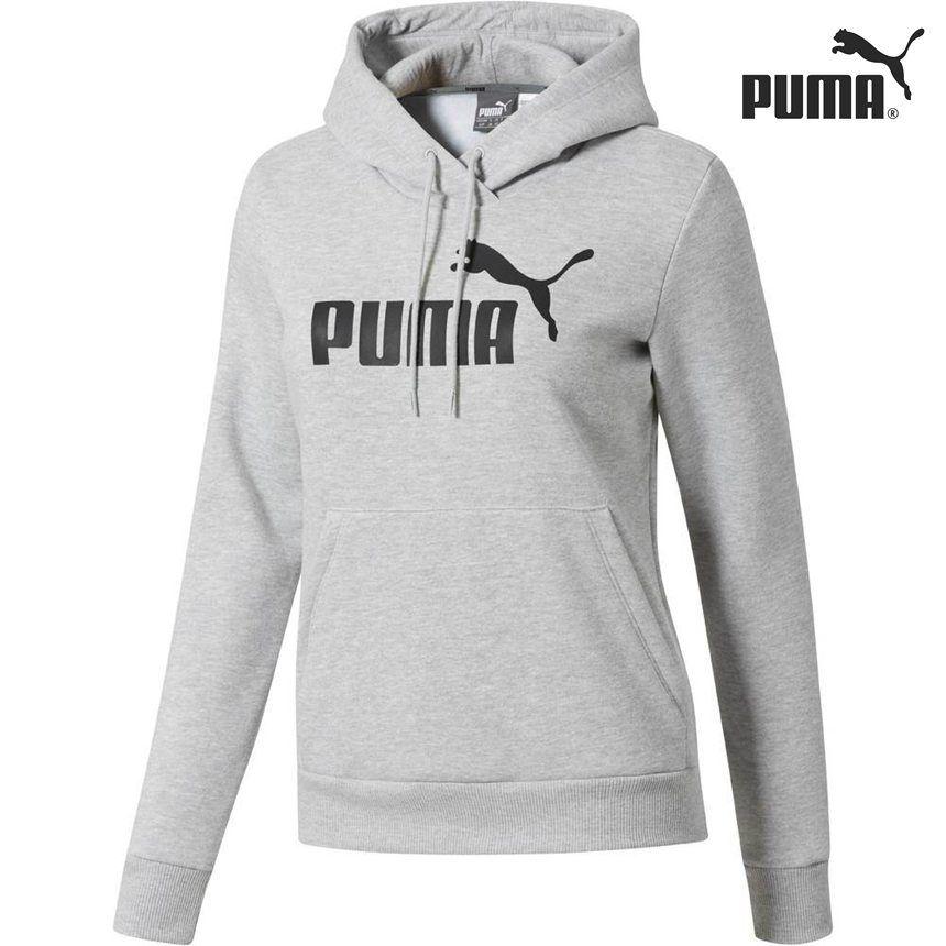 Light Gray Logo - Factory Direct Puma Essential Logo Hoodie Light Gray Heather Puma ...