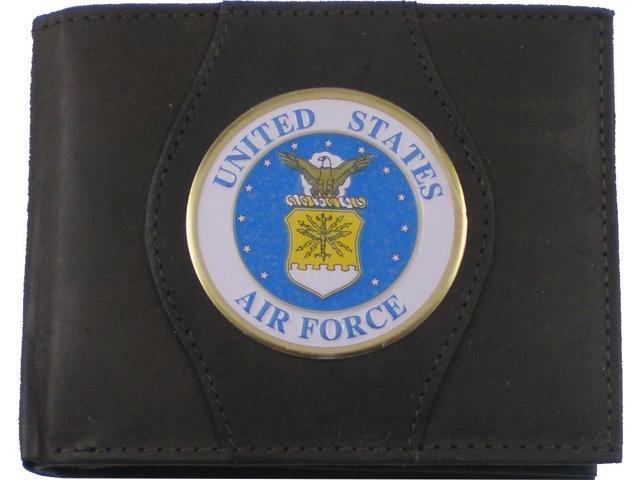 Round Newegg Logo - US Honor US Air Force Logo Round Metal Badge Mens Leather Wallet