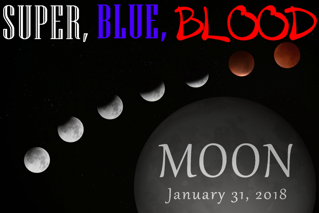 Popular Blue Partial Moons in a Circle Logo - What is the Super, Blue, Blood Moon 2018? |