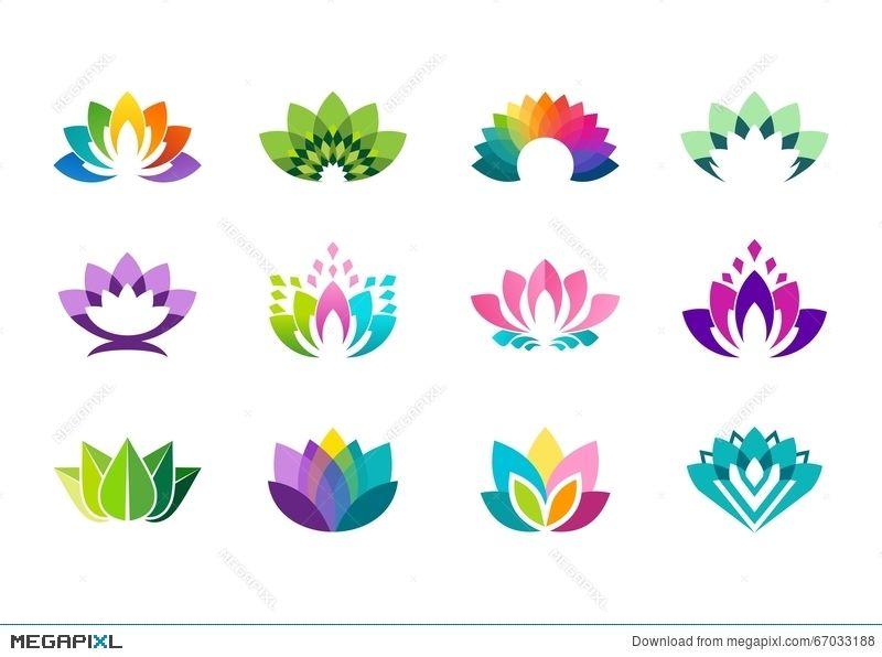 Lotus Flower Logo - Lotus Logo, Lotus Flower Logo Symbol, Lotus Flowers Logotype Vector ...