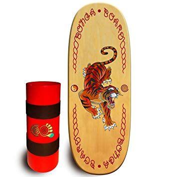 Born a Lion Skateboard Logo - Pro Bongaboard Balance Board and Roller | Tiger design: Amazon.co.uk ...