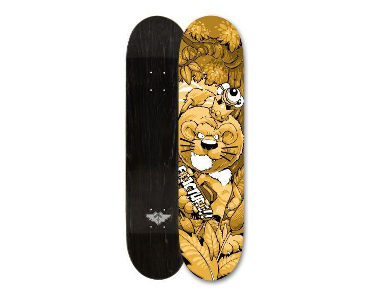 Born a Lion Skateboard Logo - Fracture Products