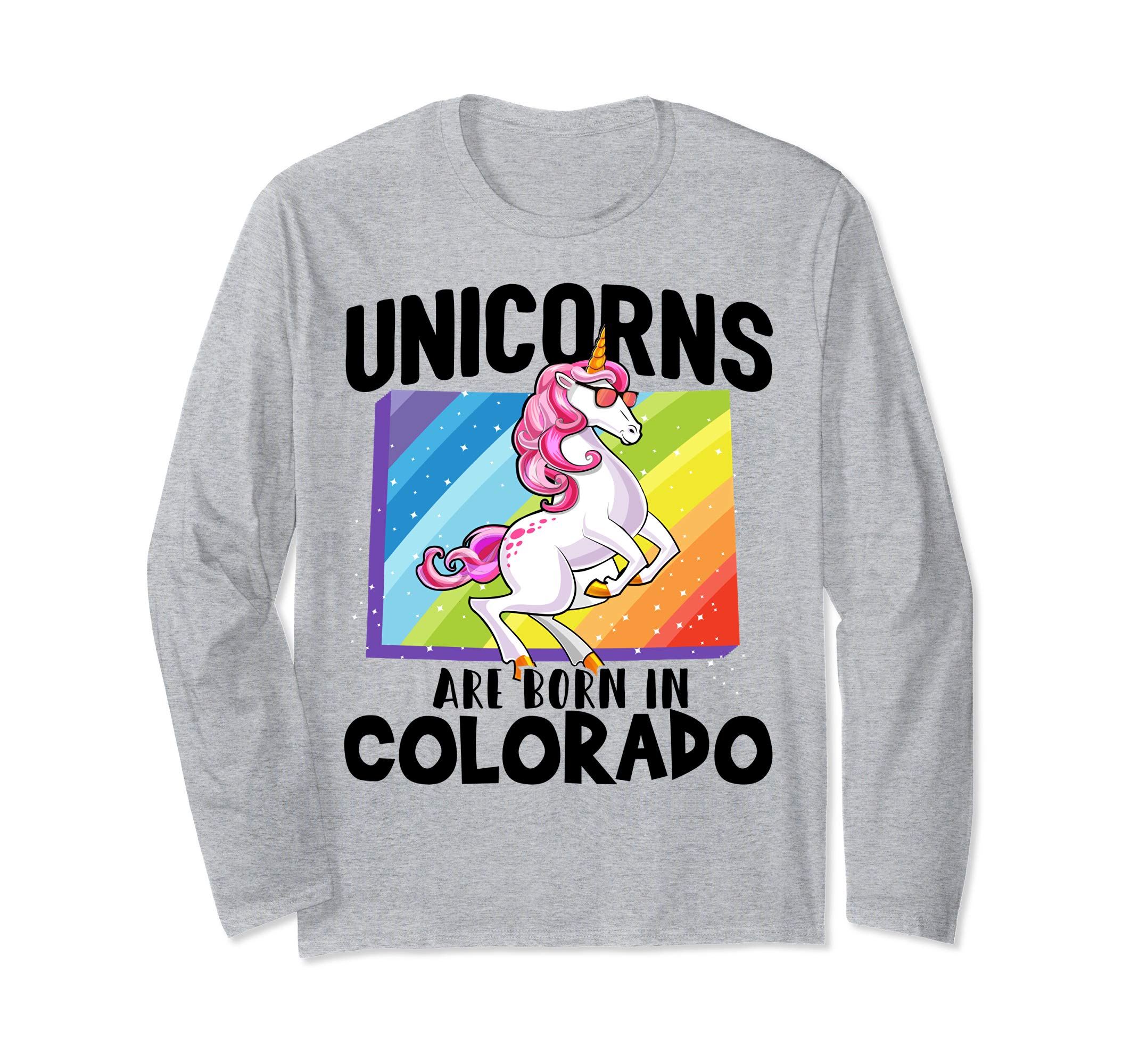 Born a Lion Skateboard Logo - Amazon.com: Unicorns Are Born in Colorado Home Long Sleeve Shirt ...