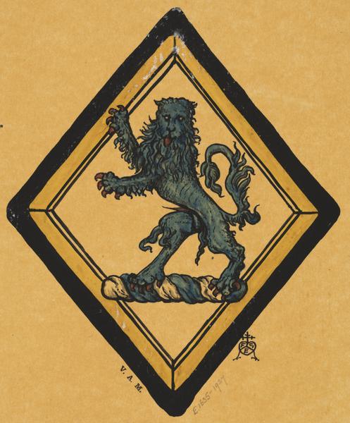 Born a Lion Skateboard Logo - Record drawing of stained glass | Frederick Sydney Eden | V&A Search ...
