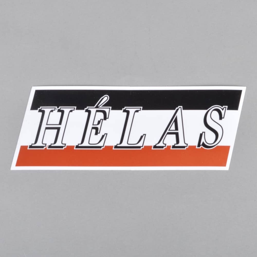 Red Accessories Logo - Helas Caps Tri Colour Logo Black/Red Skateboard Sticker - 5.75 ...