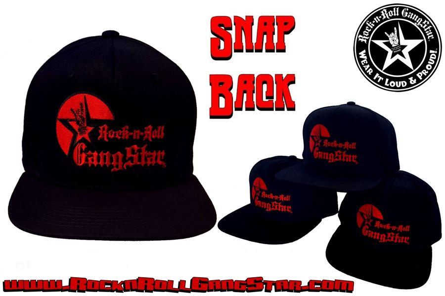 Red Accessories Logo - Rectangular Red Logo Snap Back Ball Cap Rock n Roll Heavy Metal ...