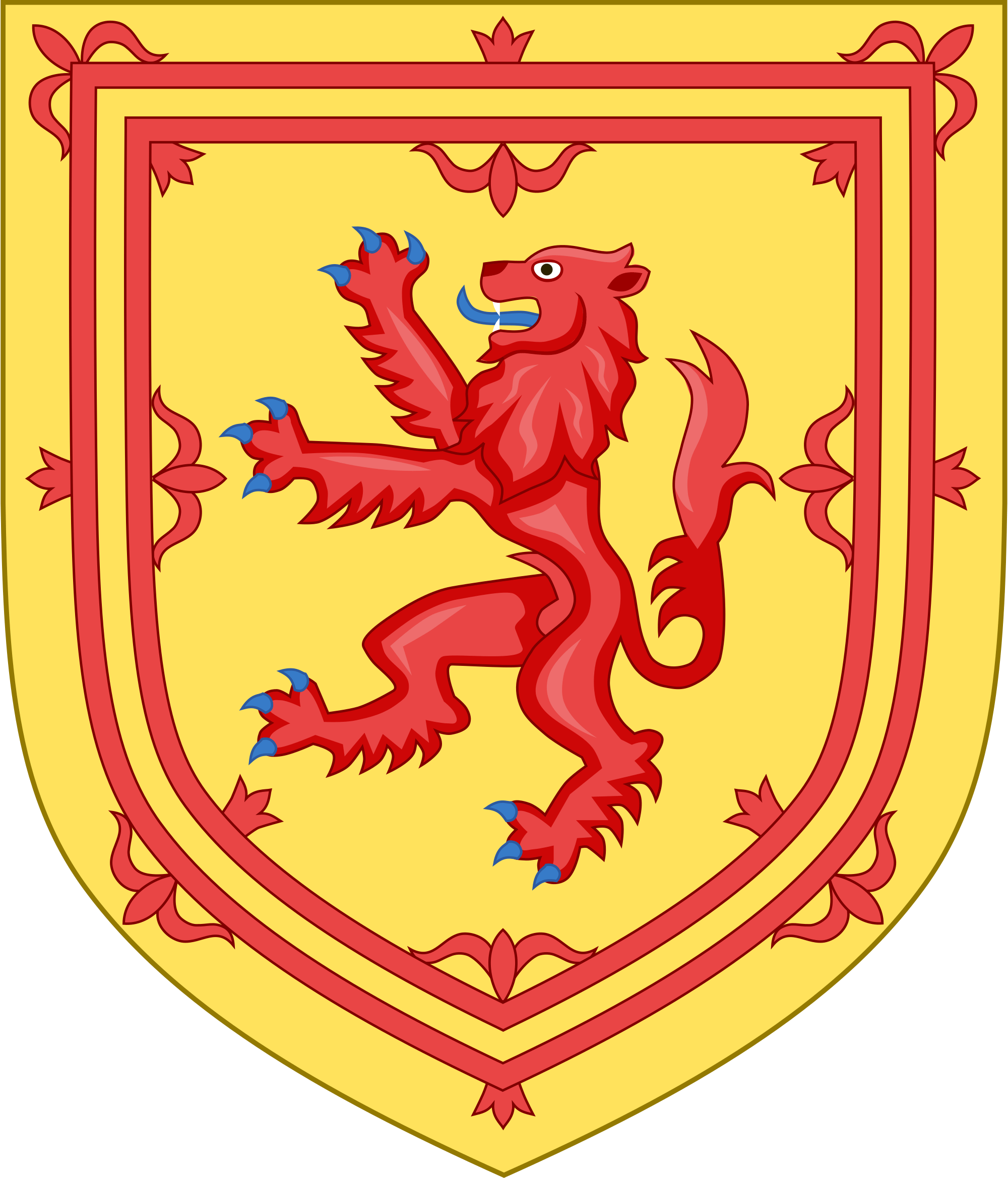 Red with Gold Lion Crown Logo - Royal Arms of Scotland