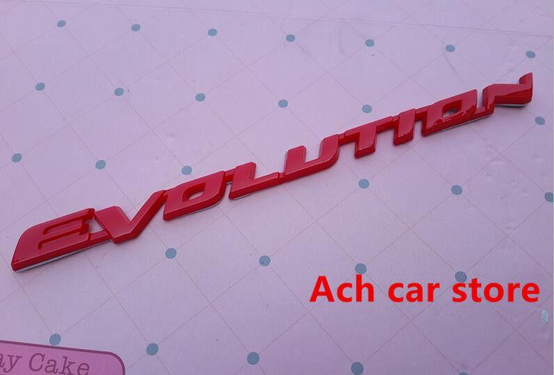 Red Accessories Logo - Free shipping High quality 3D Red Evolution sticker badge emblem car ...