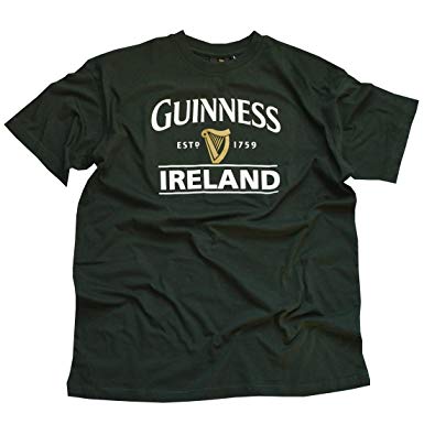 Est 1759 Harp Logo - Bottle Green Guinness T-Shirt with Ireland EST. 1759 with Gold Harp ...