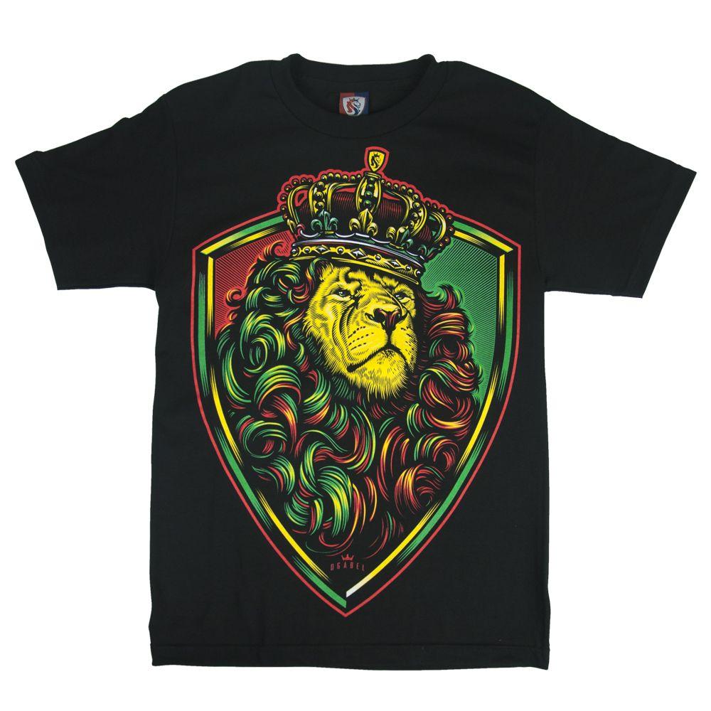 Red with Gold Lion Crown Logo - Lion of Judah Clothing, Accessories & Décor at RastaEmpire.com