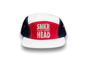 Product Red White and Blue Sports Logo - SNKR HEAD Tech Sport Strapback Hat (Red/White/Blue) – SNKRHEADNYC