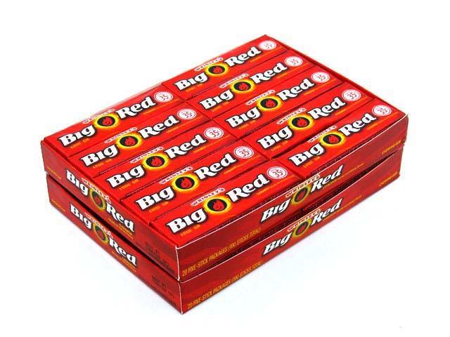 Big Red C Logo - Wrigley's Big Red Gum 5-pack - box of 40 - OldTimeCandy.com