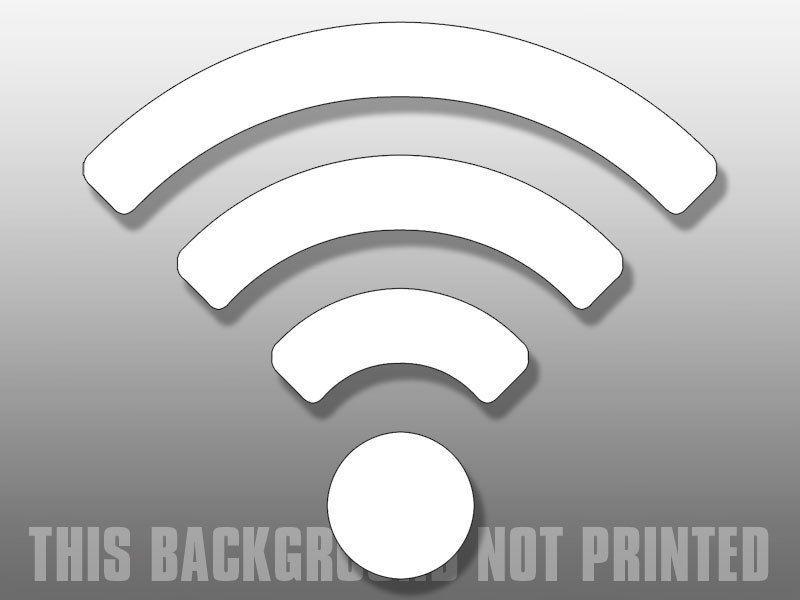 Black and White Internet Logo - 4x4 inch White WIRELESS WIFI Bars Window Sticker - internet logo ...