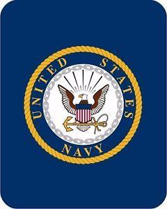 United States Military Logo - Queen US Navy Emblem United States Military Faux Fur Fleece Blanket