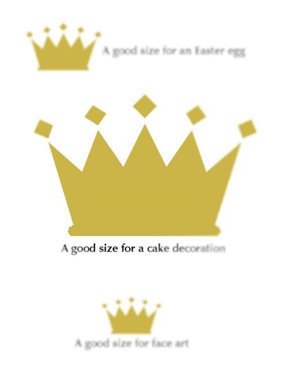 Gold King Crown Logo - Stencil, Gold King Crown, Cake Topper, label, wall stencils ...