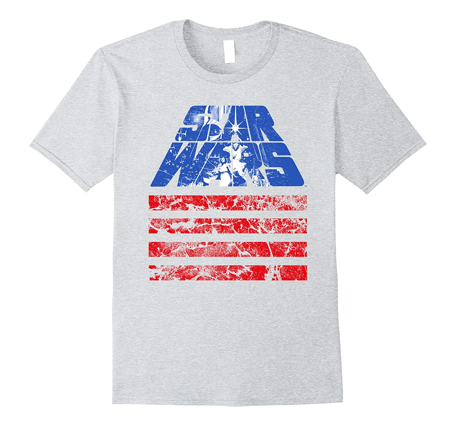 Product Red White and Blue Sports Logo - Star Wars Retro Slant Logo Red White Blue July 4th T-Shirt-PL ...