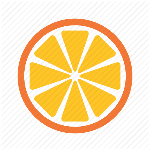 Orange Half Circle Logo - Food, fruit, half, orange, slice icon