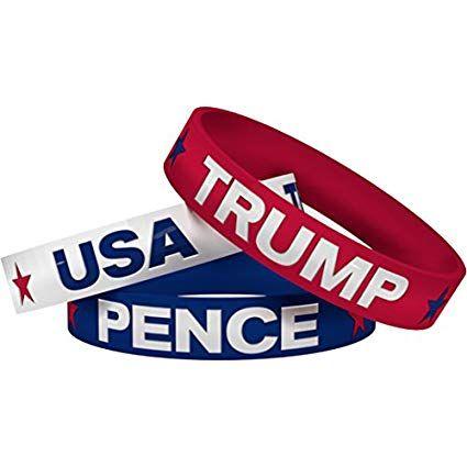 Product Red White and Blue Sports Logo - Amazon.com : Trump Pence USA wristbands with bonus USA (red, white ...