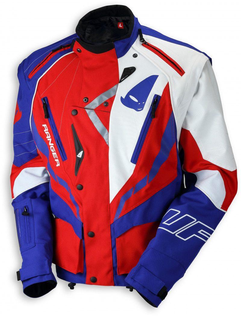 Product Red White and Blue Sports Logo - 2018 UFO Ranger Enduro Jacket - Red White Blue | MD Racing Products