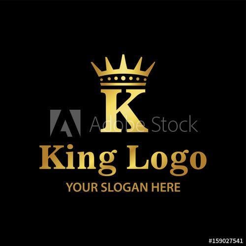 Gold King Crown Logo - King Crown Logo Gold Black Background - Buy this stock vector and ...