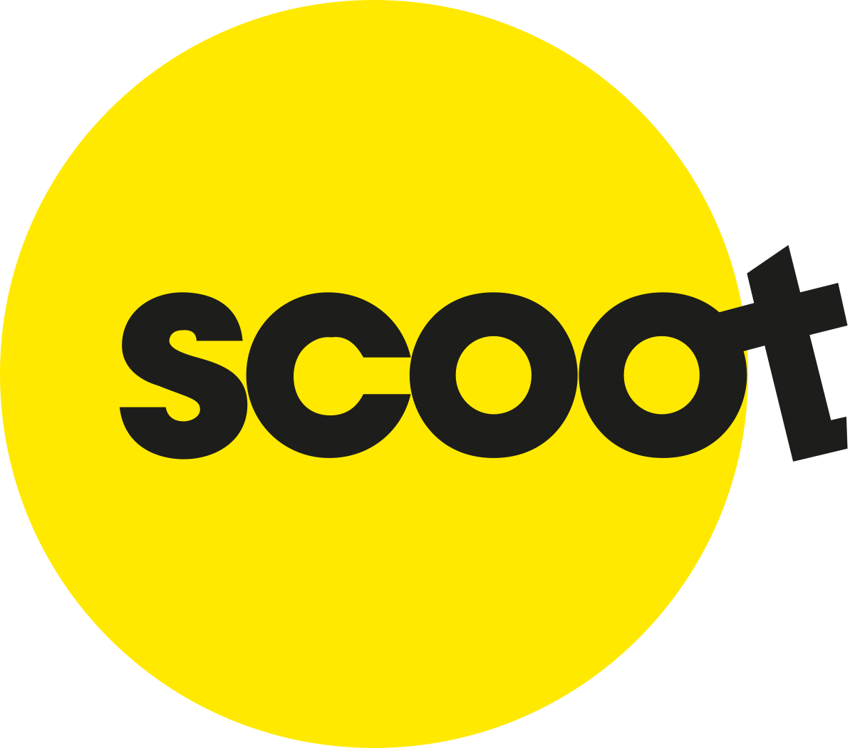 Yellow and Blue Airline Logo - Scoot