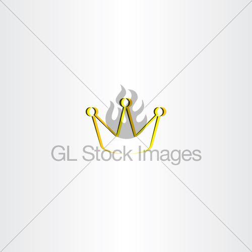 Gold King Crown Logo - Golden King Crown Vector Logo · GL Stock Image