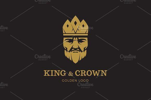 Gold King Crown Logo - Golden King Logo Logo Templates Creative Market