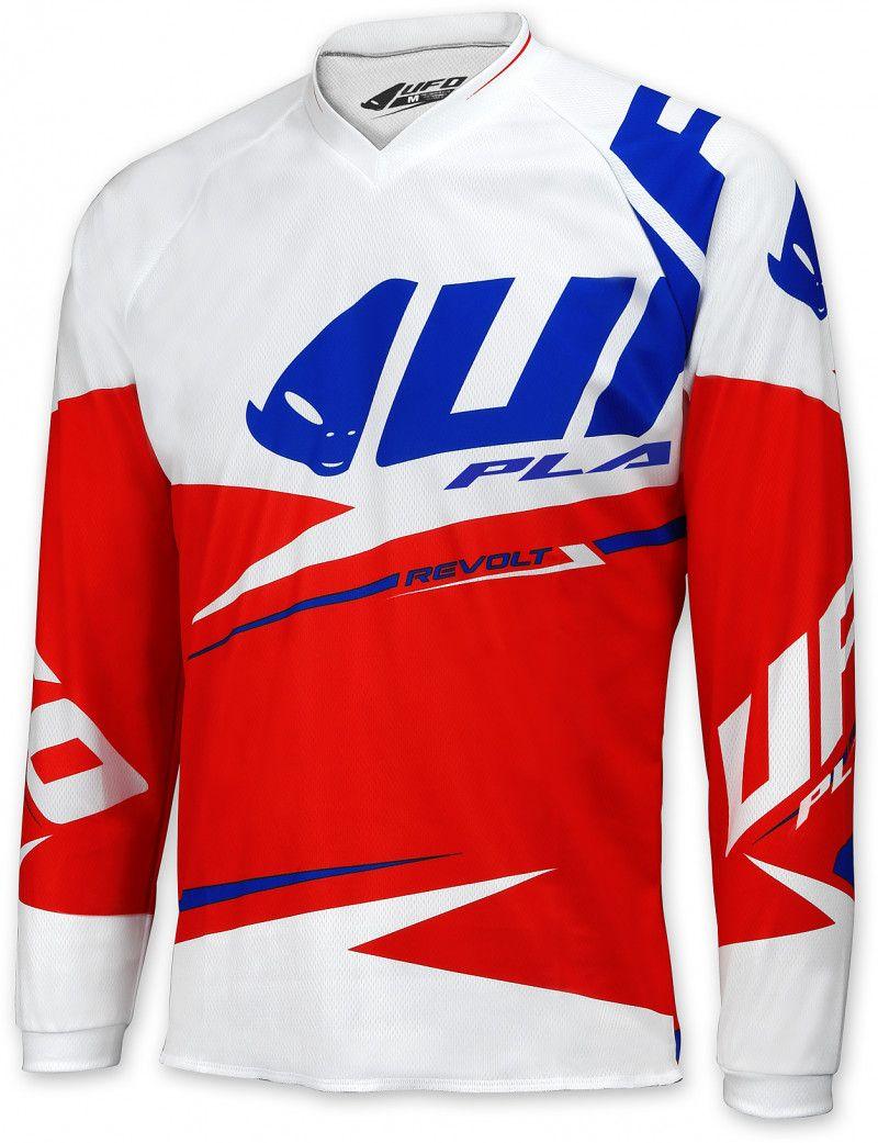 Product Red White and Blue Sports Logo - 2017 UFO Youth Revolt Jersey - Red White Blue | MD Racing Products