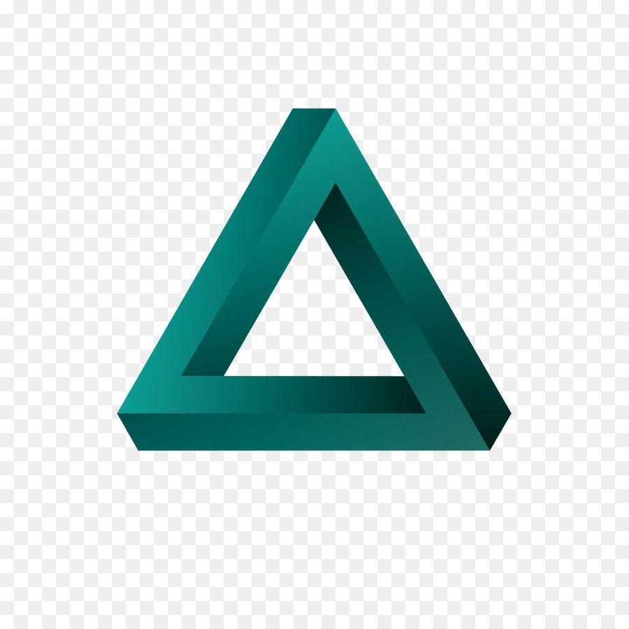 Triangles and Green Square Logo - Penrose triangle Amazon.com Icon - Impossible triangle space png ...