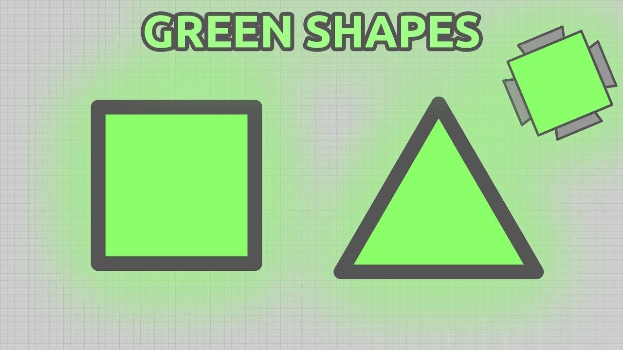 Triangles and Green Square Logo - DIEP IO GREEN SHAPES FOUND! GREEN SQUARE AND GREEN TRIANGLE SPOTTED