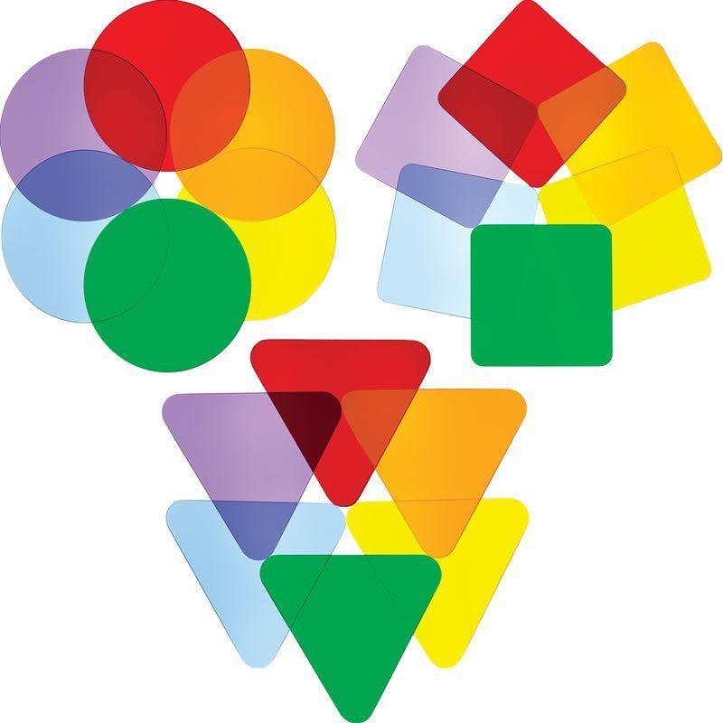 Rainbow Triangle Circle Logo - Light Table Rainbow Acrylic Discs Circle Square Triangle 3 Pack