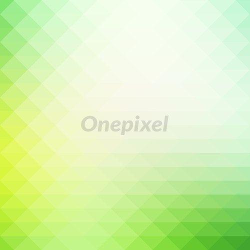 Triangles and Green Square Logo - Light green shades rows of triangles background, square