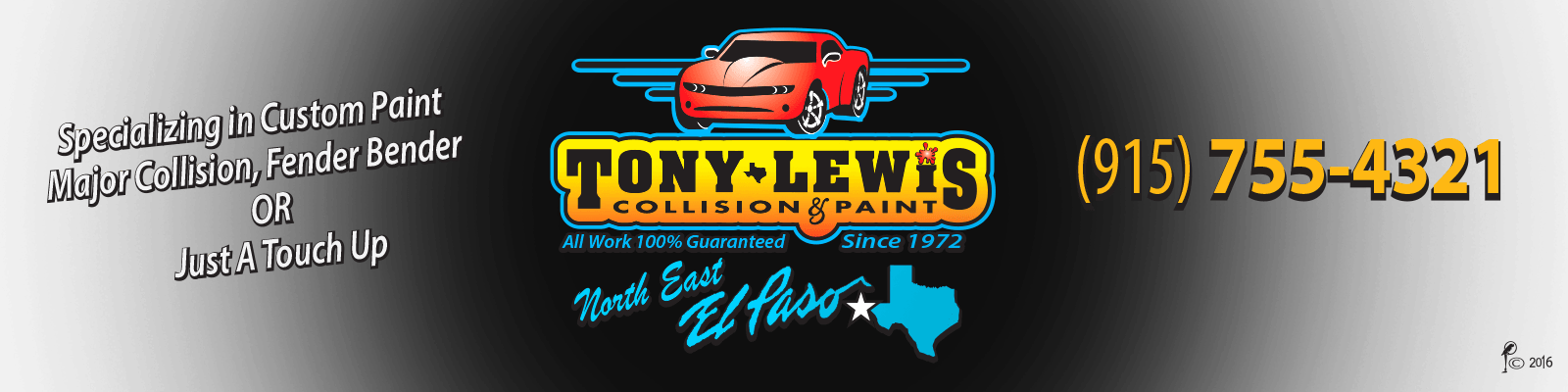 Lewis Auto Repair Logo - Quality Body Work & Custom Paint | Expert collision repair since 1972