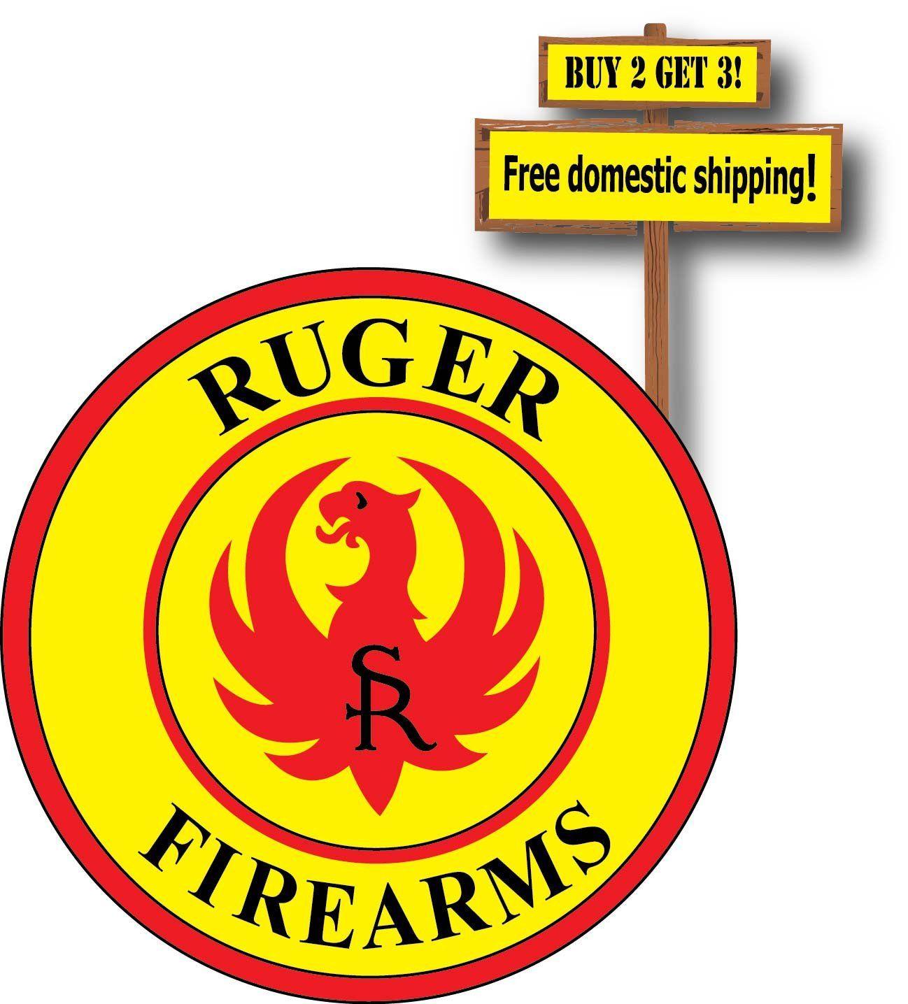 Ruger Arms Logo - Ruger Fire Arms LOGO Vinyl Defense Guns Weapons Full Color Decal ...