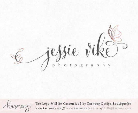 Butterfly Brand Logo - Pink Butterfly Logo Boutique Logo Photography Logo Premade