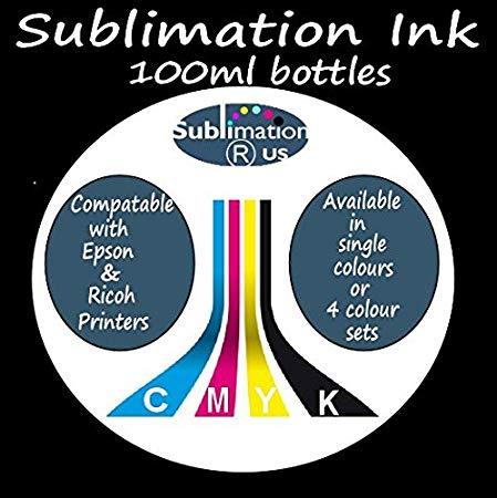Black K and Y Logo - 100ML of Pigment INK compatable with DYE SUBLIMATION PRINTING