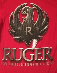 Ruger Arms Logo - NEW RUGER ARMS MAKERS FOR RESPONSIBLE SMALL RED GRAPHIC T SHIRT FREE